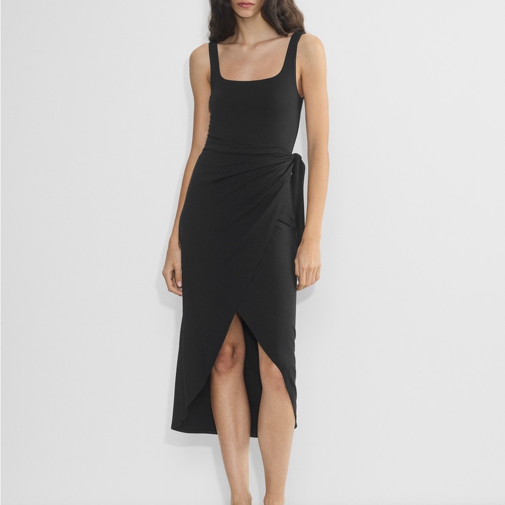 Wilfred Elegant Black Midi Dress